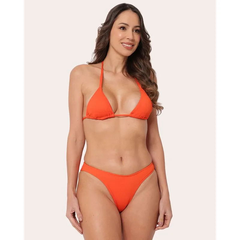 Biquíni Calcinha Avulsa Texturizada Asa Delta Laranja M