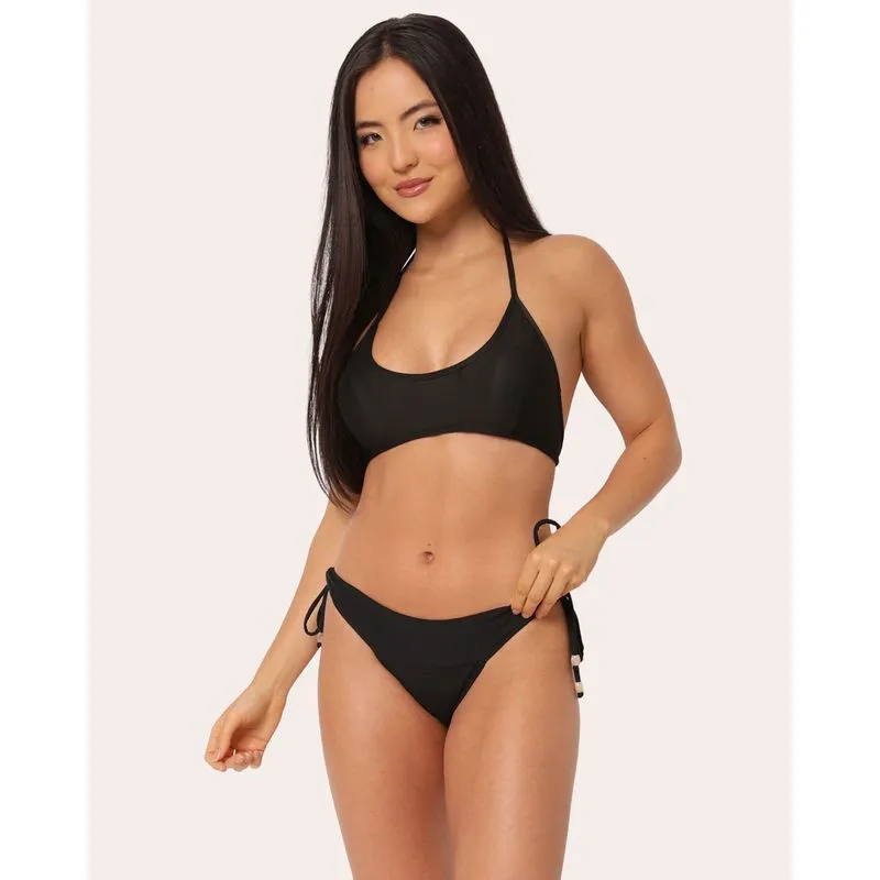 Biquíni Calcinha Avulso Feminino Amarração Liso Preta G