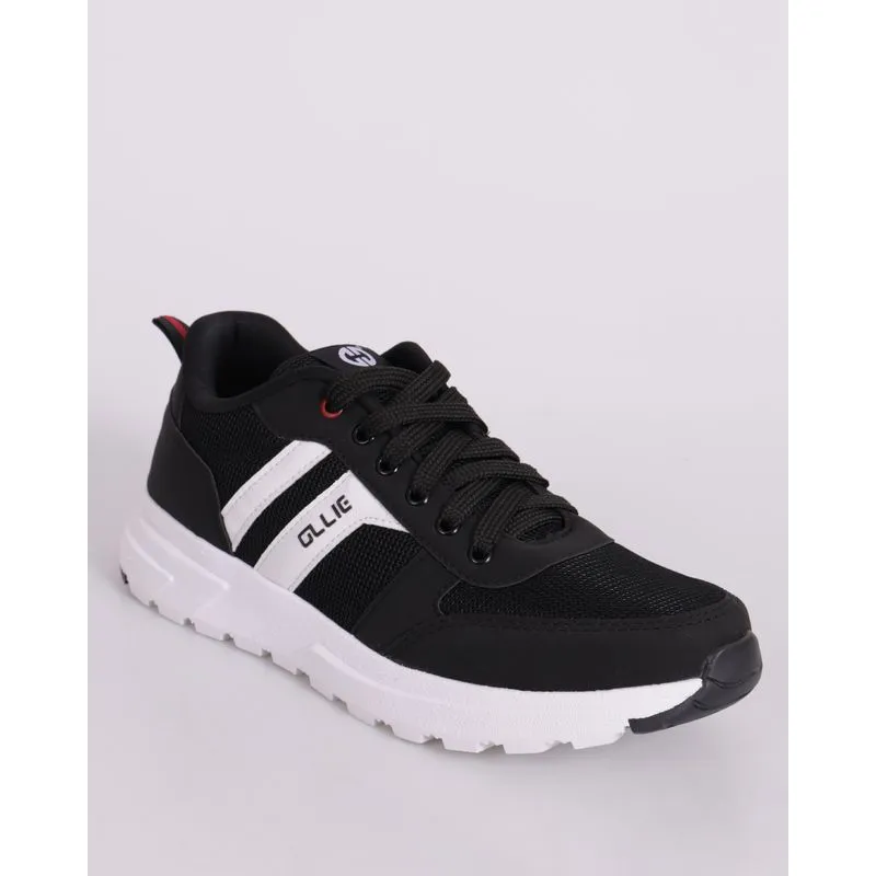 Tênis Masculino Esportivo Ollie com Recortes Preto 39