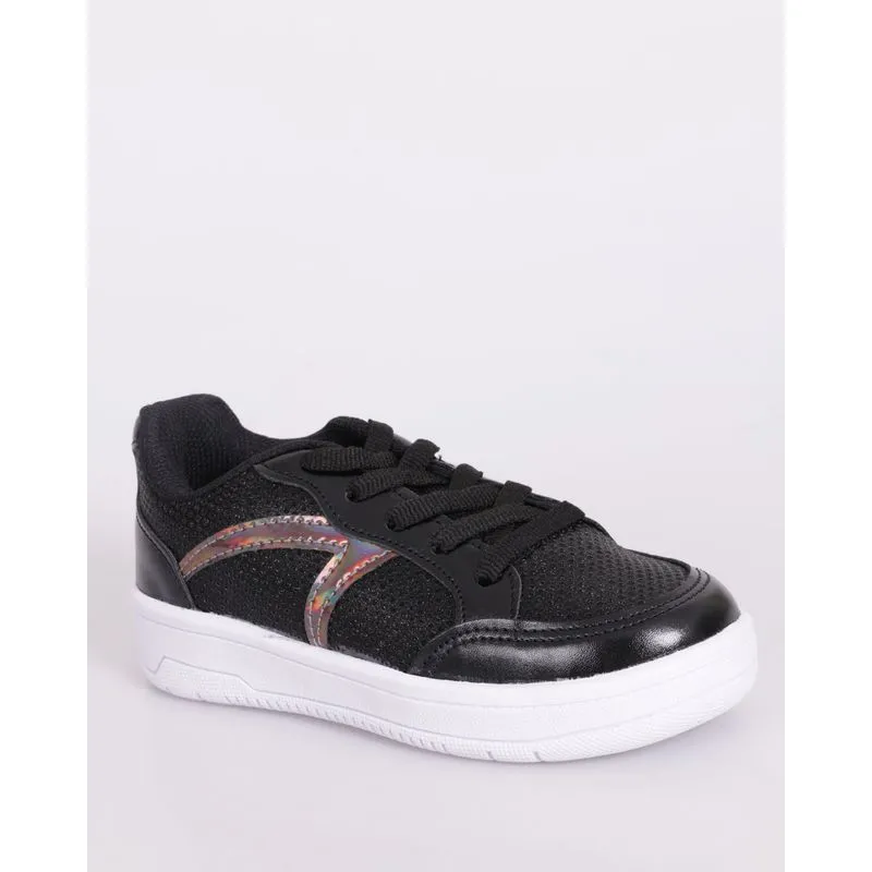 Tênis Infantil Casual com Glitter Preto 29
