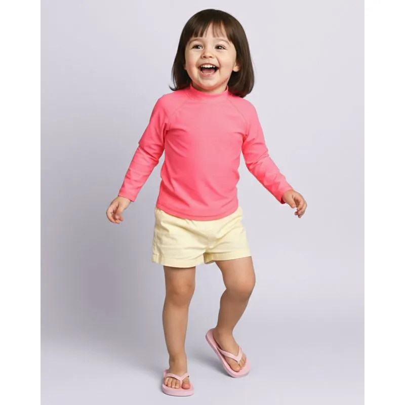 Blusa Proteção UV Bebê Manga Longa Neon Rosa 3