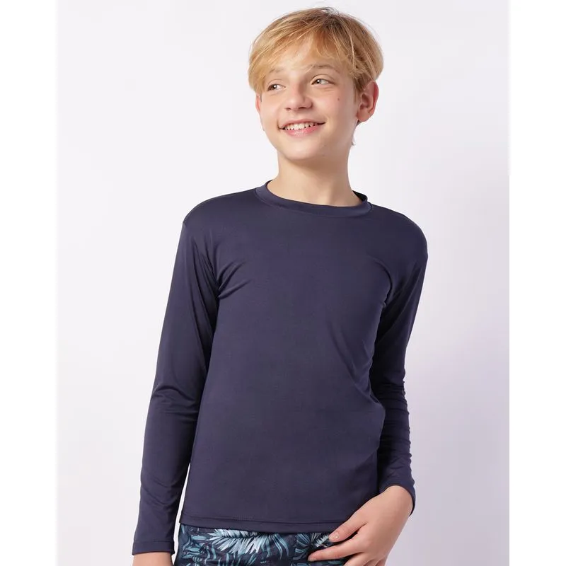 Camiseta Proteção UV50+ Juvenil Manga Longa Marinho 16