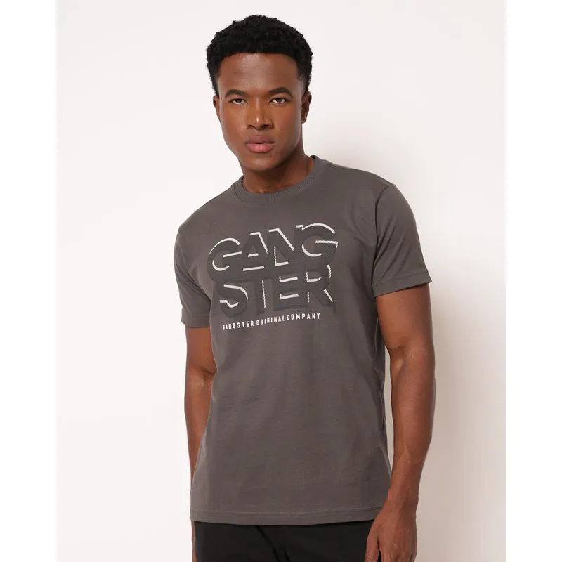 Camiseta Masculina Algodão Gangster com Estampa Cinza XGG