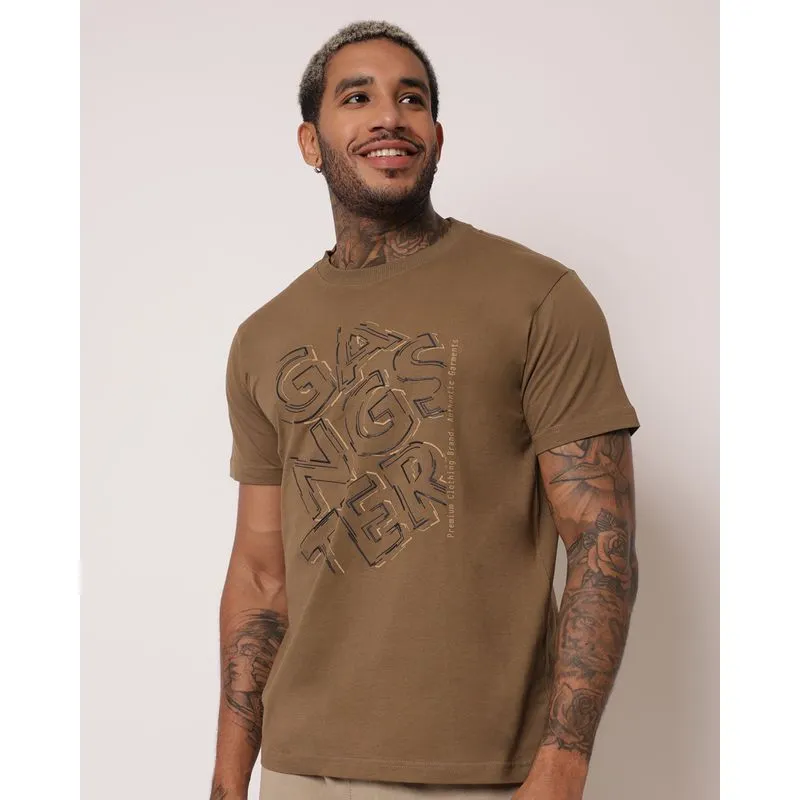 Camiseta Masculina Gangster Algodão com Estampa Verde GG