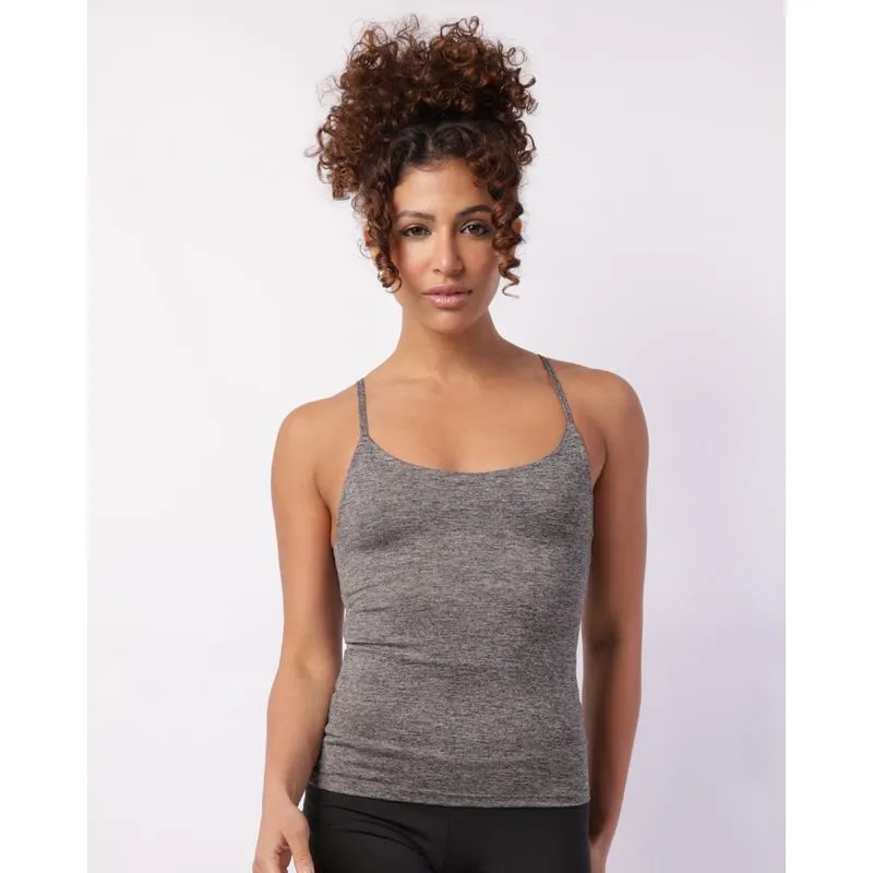 Regata Fitness Feminina Fitter com Top Embutido Cinza GG