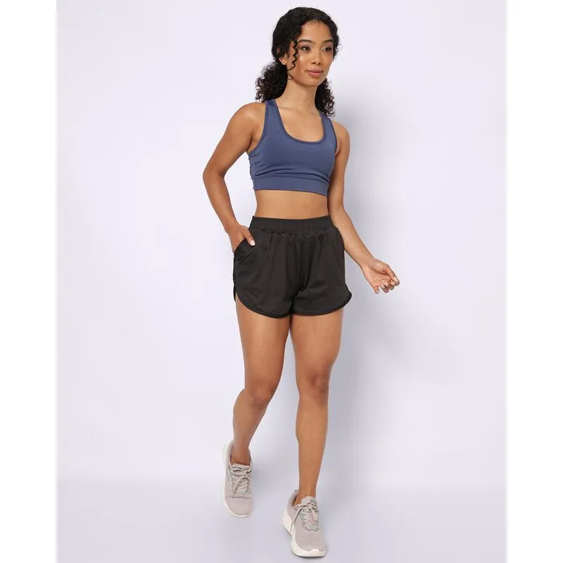 Short Fitness Feminino Fitter com Bolsos Proteção UV Preto M