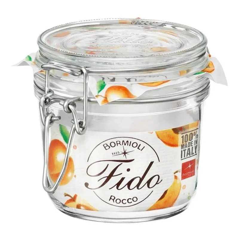 2x Bormioli Rocco Fido Porta Mantimento Hermético 350ml Vidr