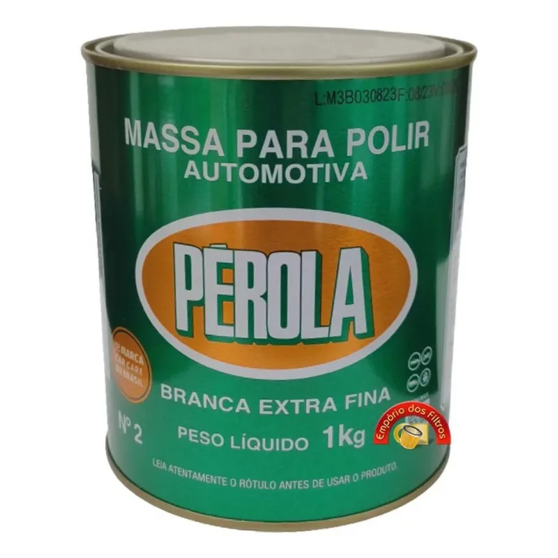 3x Massa Para Polir Nr. 2 Base Solvente Pérola 1 Kg
