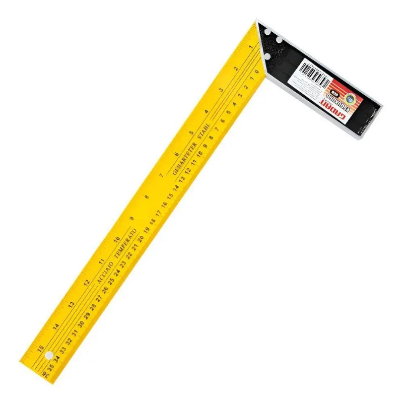 Esquadro Aço Com Cabo De Alumínio 40cm Profissional Cor Amar