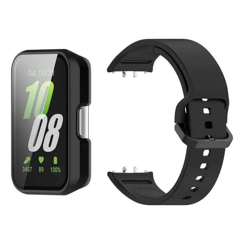 10x Capa Bumper Com Película + Pulseira Para Galaxy Fit3 R3
