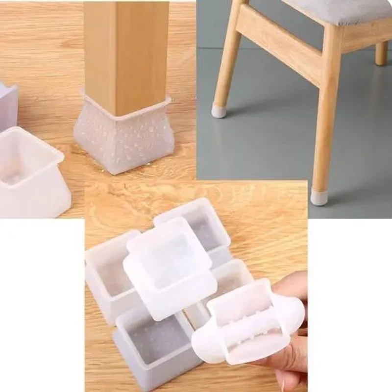 3x Kit 24 Peças Protetor Para O Pé Da Cadeira Mesa De Silico