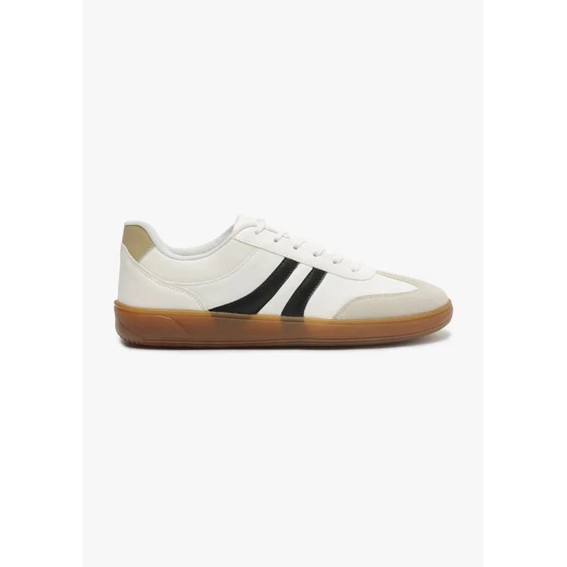 Tênis Masculino Casual Recortes - Branco 041