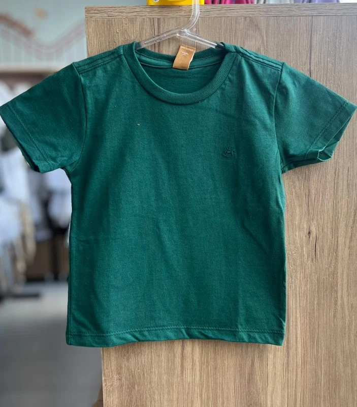 CAMISETA MANGA CURTA CAVALO BORDADO MINIMALISTA MENINO UP BABY VERDE ESCURO / 2