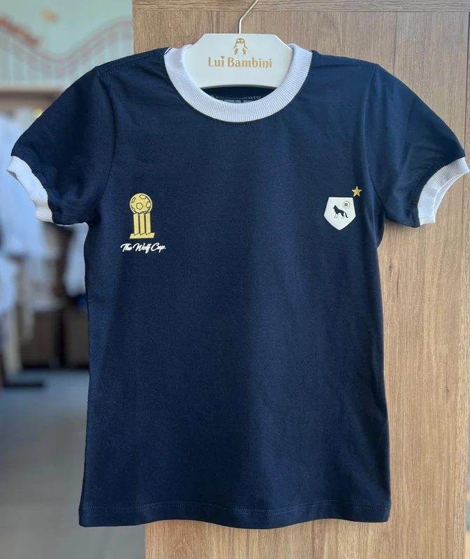 CAMISETA MANGA CURTA LOBO COPA TROFEU MENINO ACOSTAMENTO MARINHO / 12
