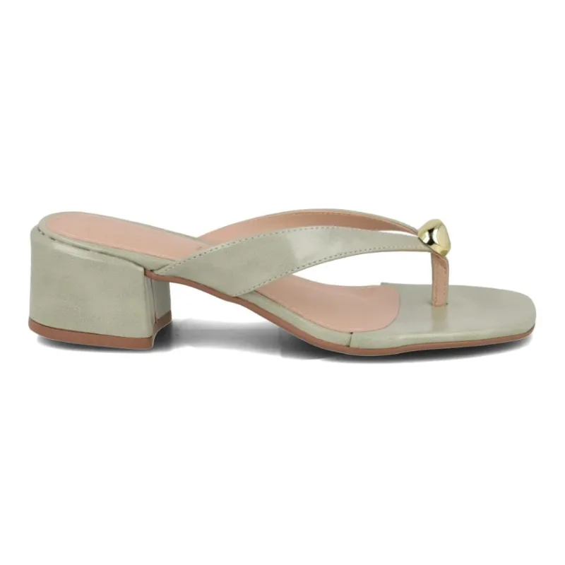 Tamanco M Shuz Salto Bloco Feminino Verde 35