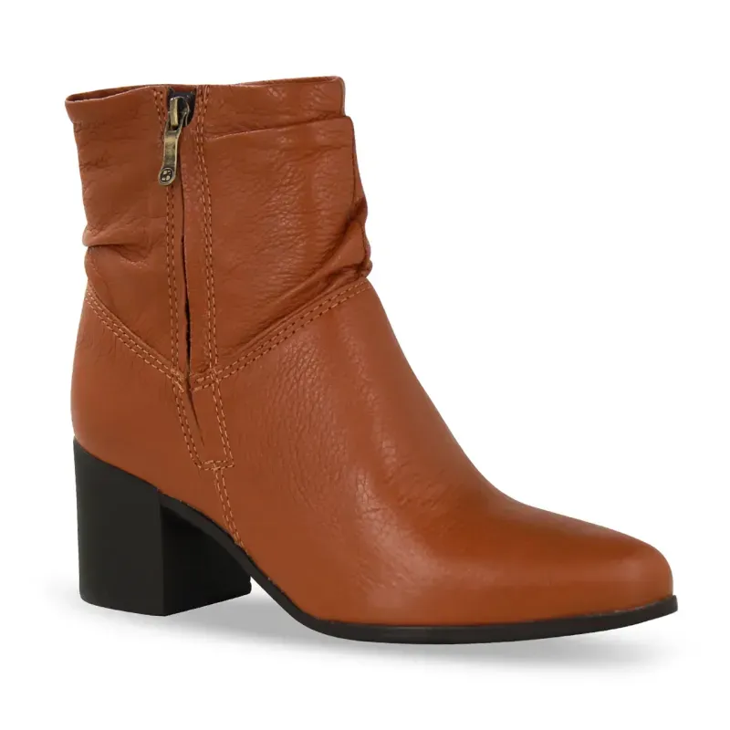 Bota Ankle Boot Bottero Franzida Feminina Conhaque CONHAQUE - 35