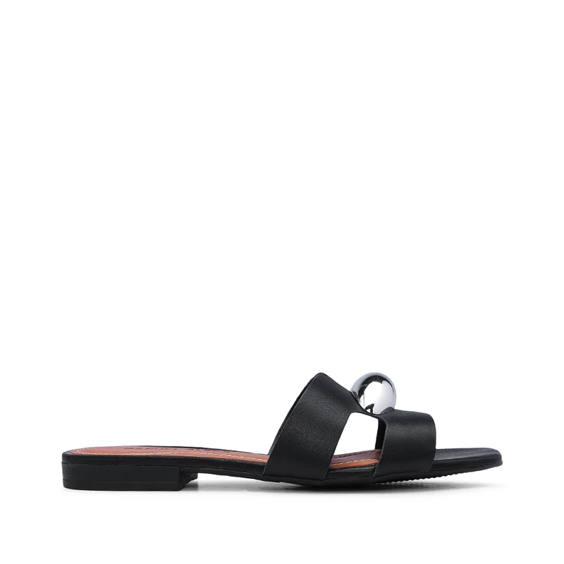 Chinelo Casual Mulher Pele Preto 37