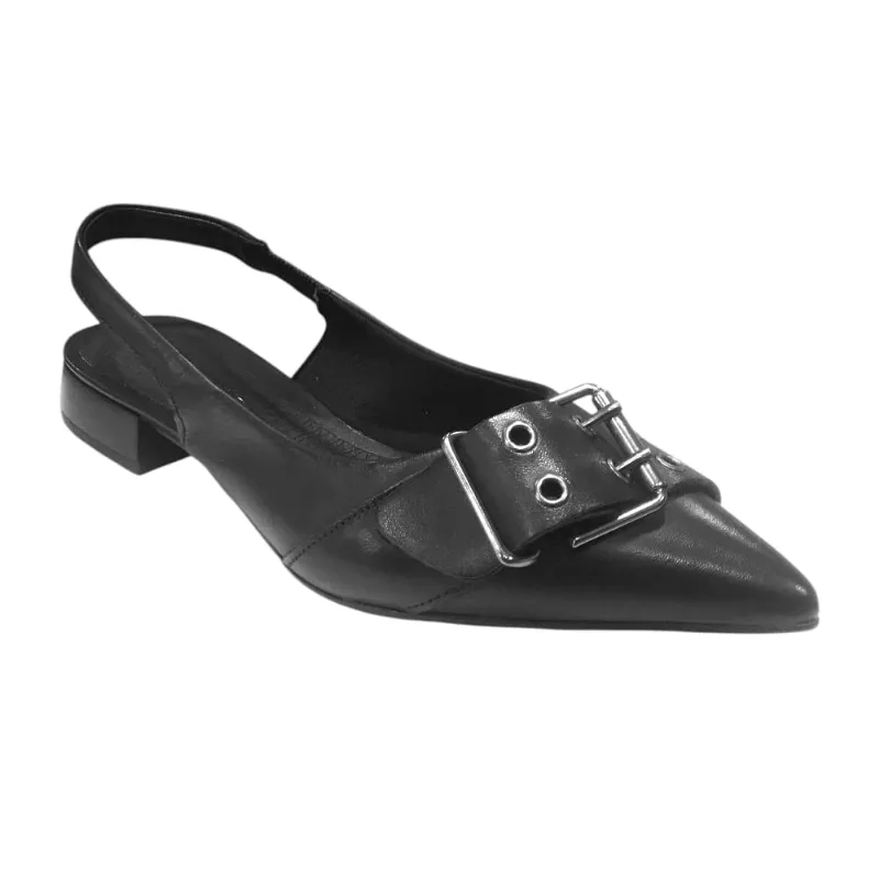 Scarpin Feminino Bottero Couro Salto Bloco Preto 354818-7 38 / Preto