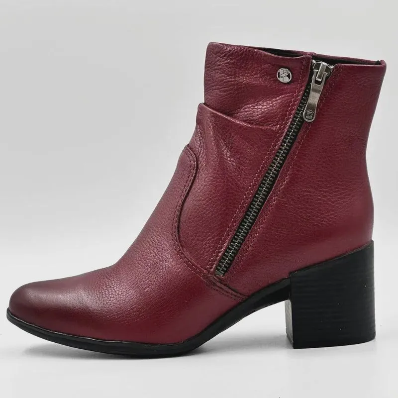 Bota Bottero Cano Curto Salto Médio Bloco Feminina
