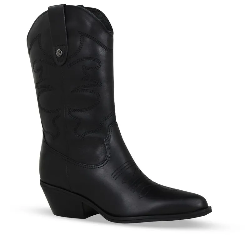 Bota Western Couro Atanado Napoli Preto 40