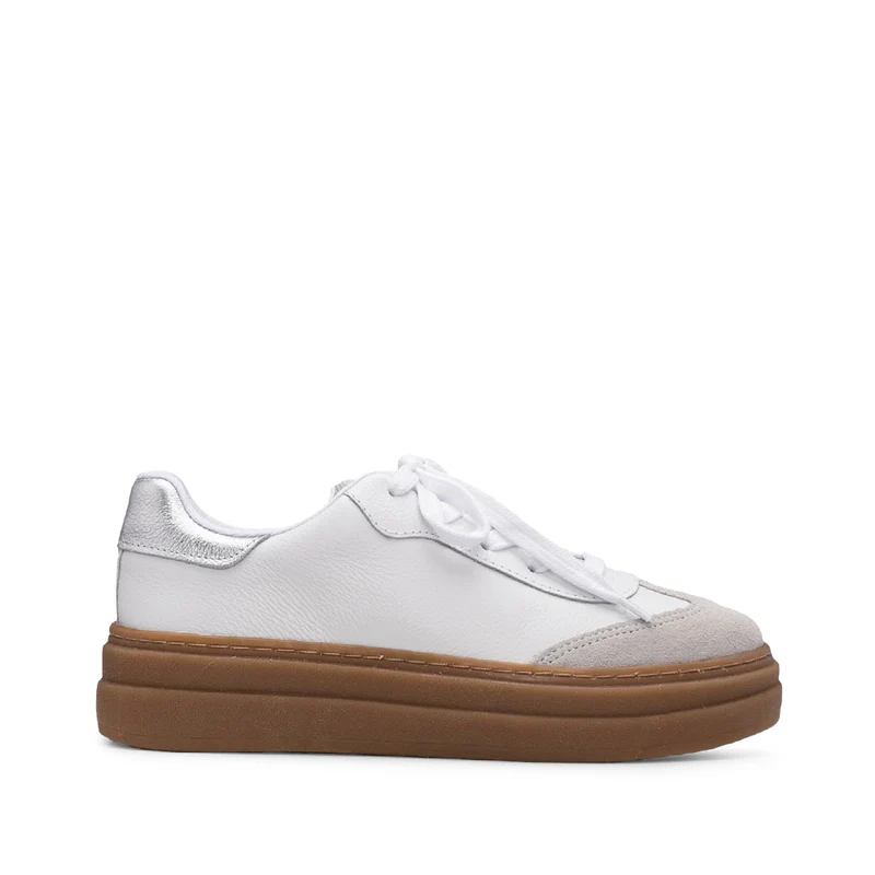 Sapatilha Casual Mulher Pele Branco E Cinza 40