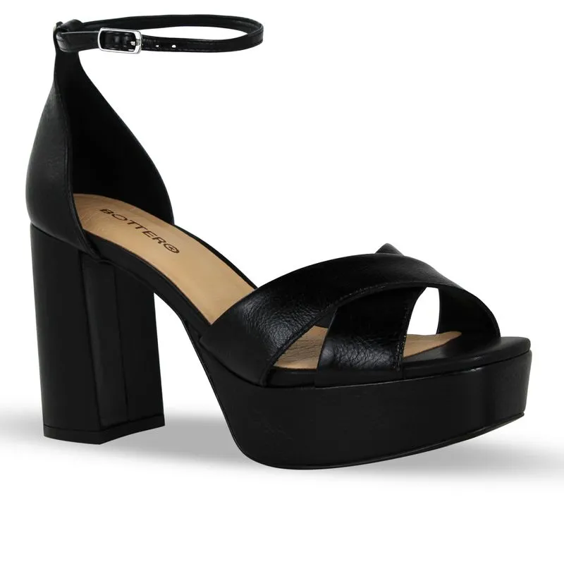 Sandália Couro Atenas Preto 37