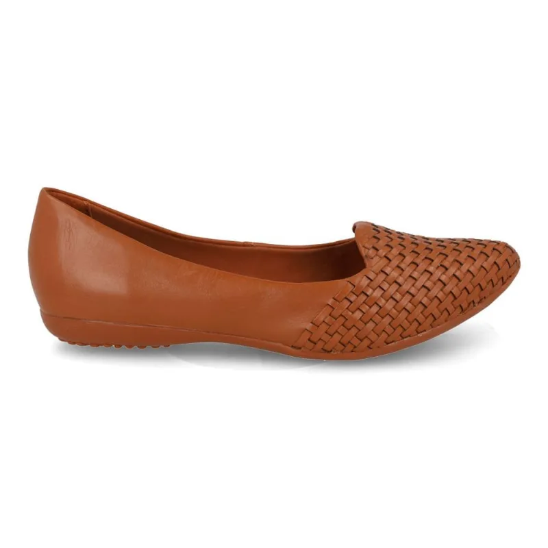 Sapatilha Bottero Casual Couro Caramelo Feminino 40