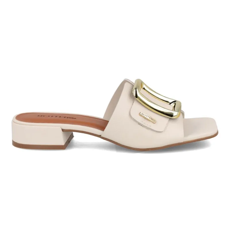 Tamanco de Couro Bottero Feminino Off White 38