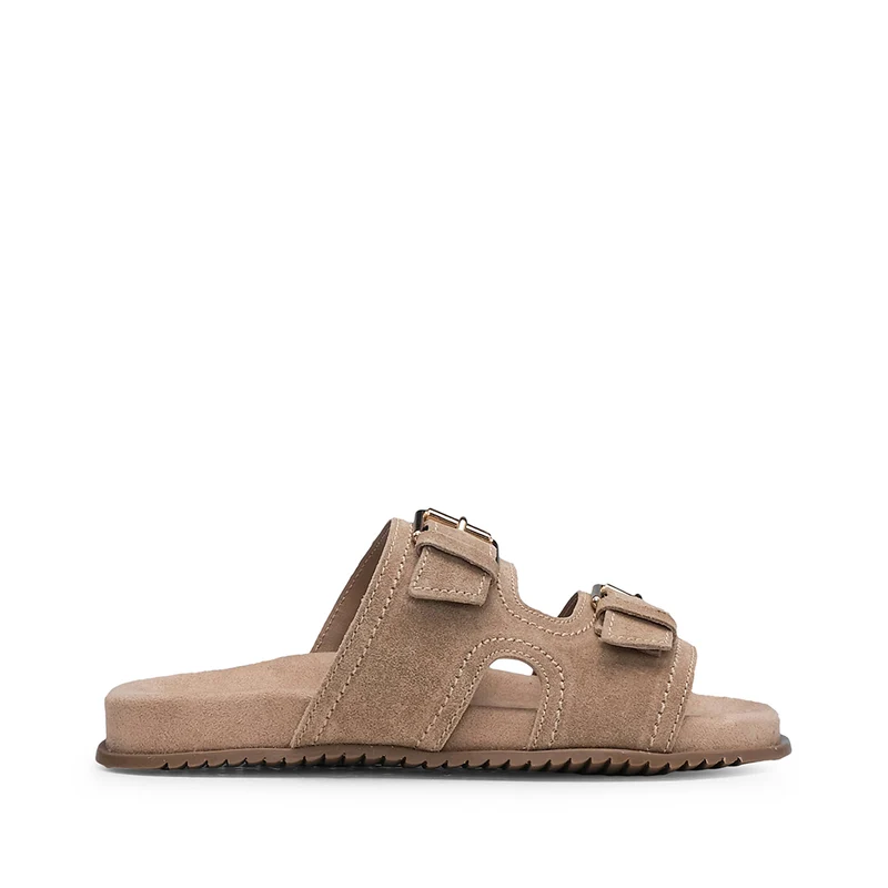 Chinelo Casual Mulher Camurça Bege 37