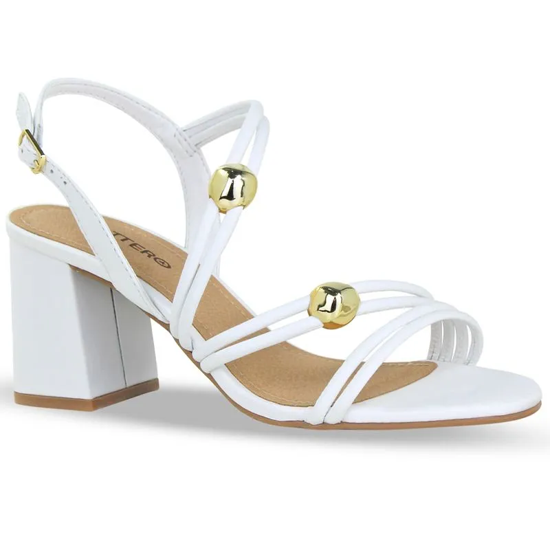 Sandália Couro Burnish Branco 36