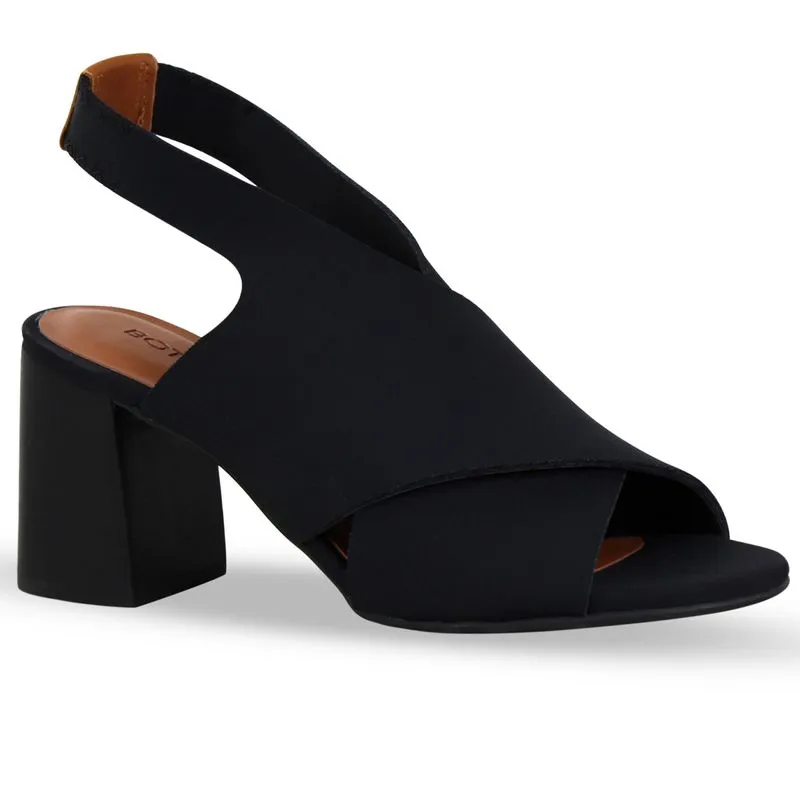 Sandália Sense Lycra Preto 34