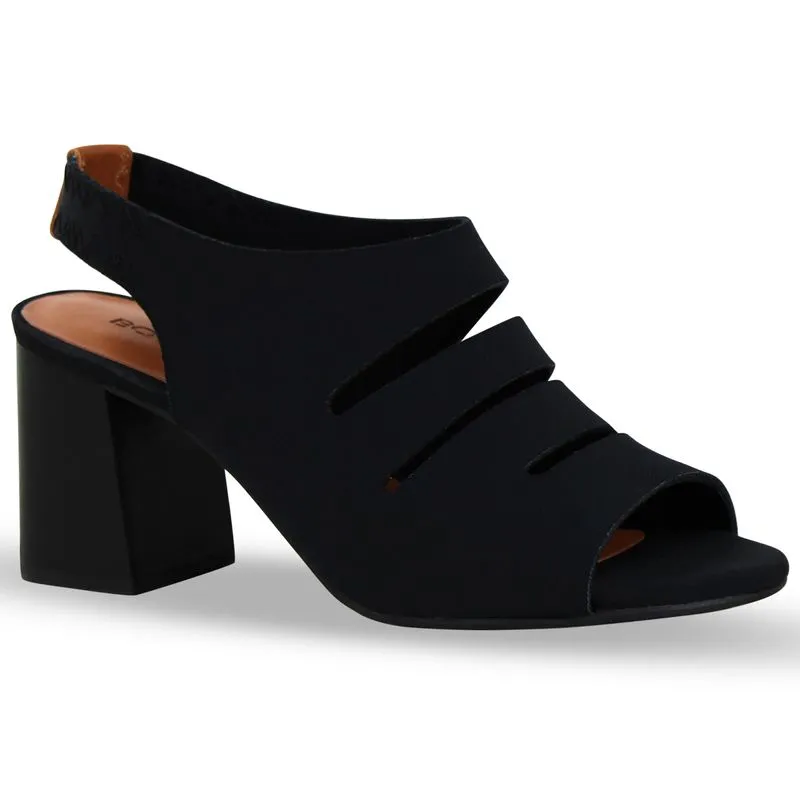 Sandália Sense Lycra Preto 40