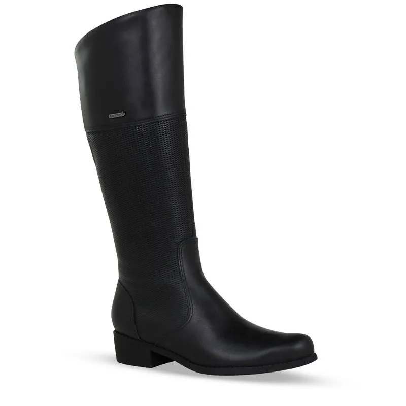 Bota Cano Longo Couro Atanado Napoli Preto 34