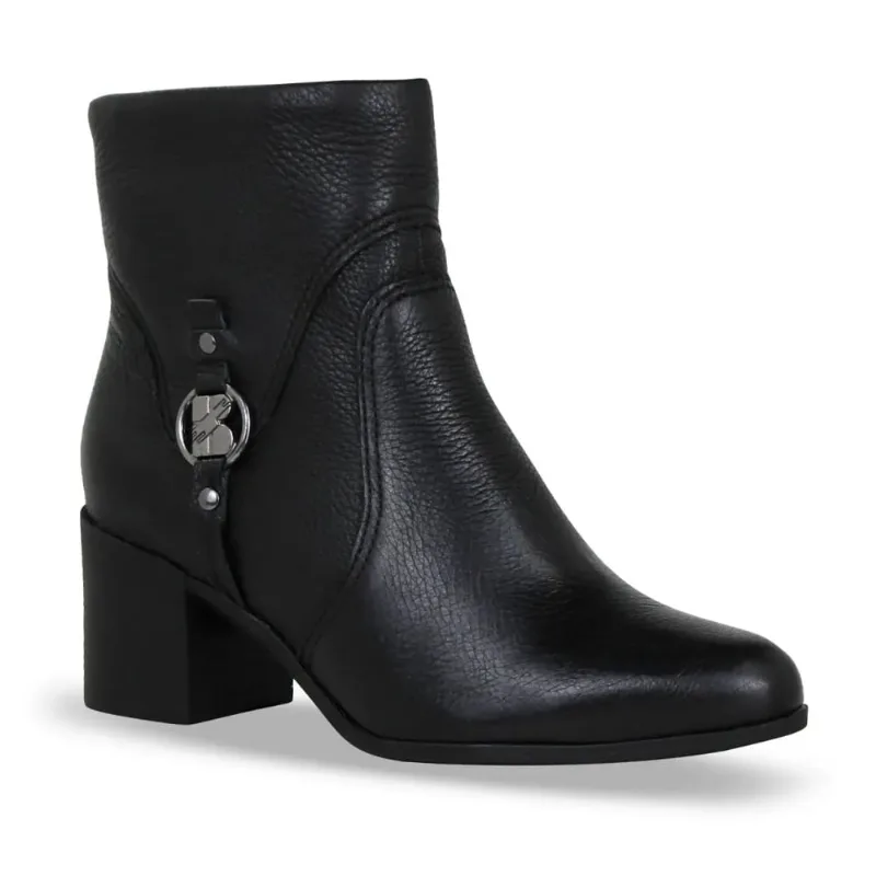 Bota Cano Baixo Bottero Couro Burnish Preta 36