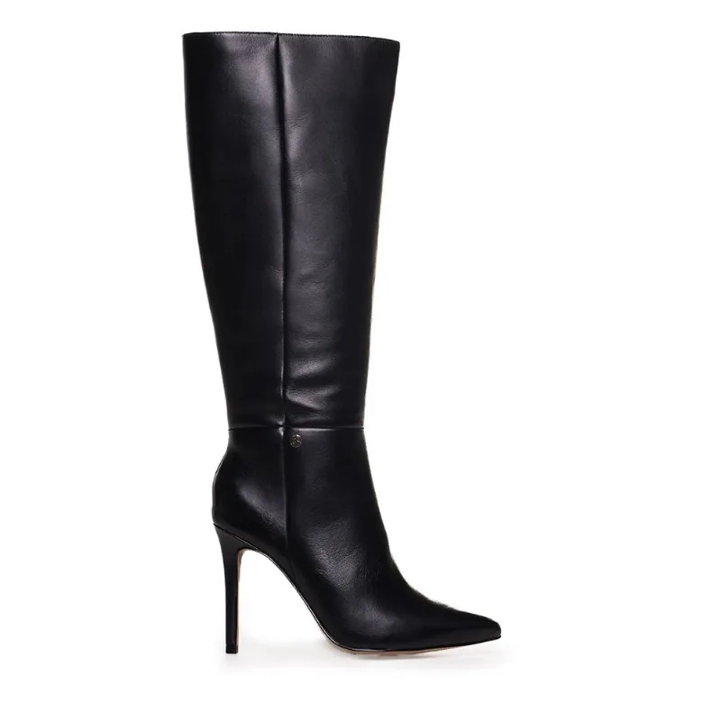 Bota Bottero Cano Alto Couro Feminina Preta 36