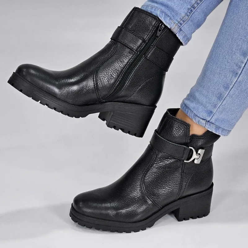 Bota Bottero Feminina Coturno Tratorado em Couro 349114 38 / Preto