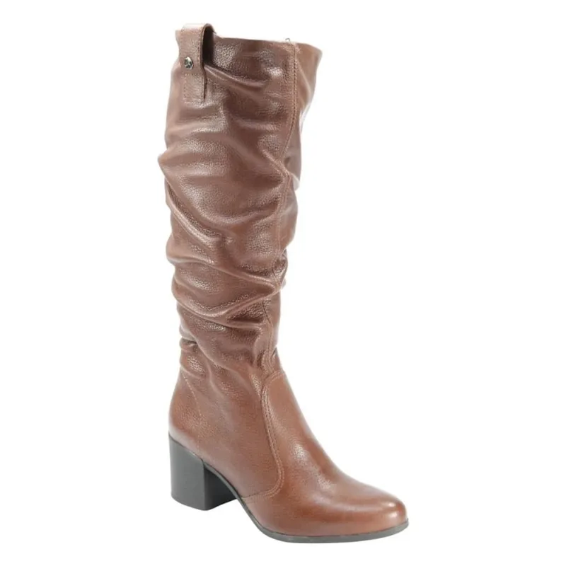 Bota Fem Bottero Montaria Couro Burnish Marrom 346920-1 37 / Marrom