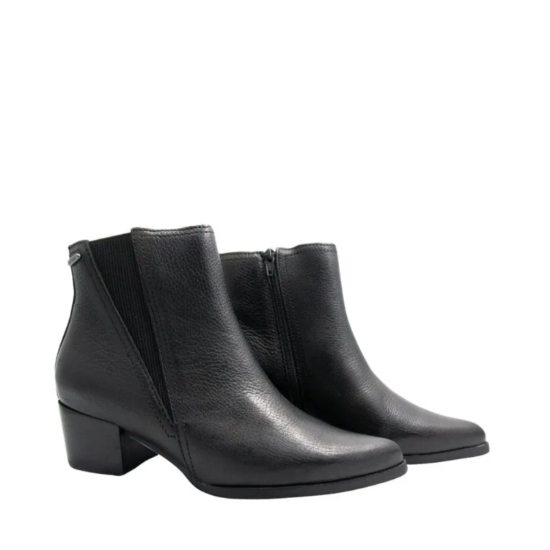 Bota Feminina Bottero Couro Burnish Preto 349312-1 37 / Preto