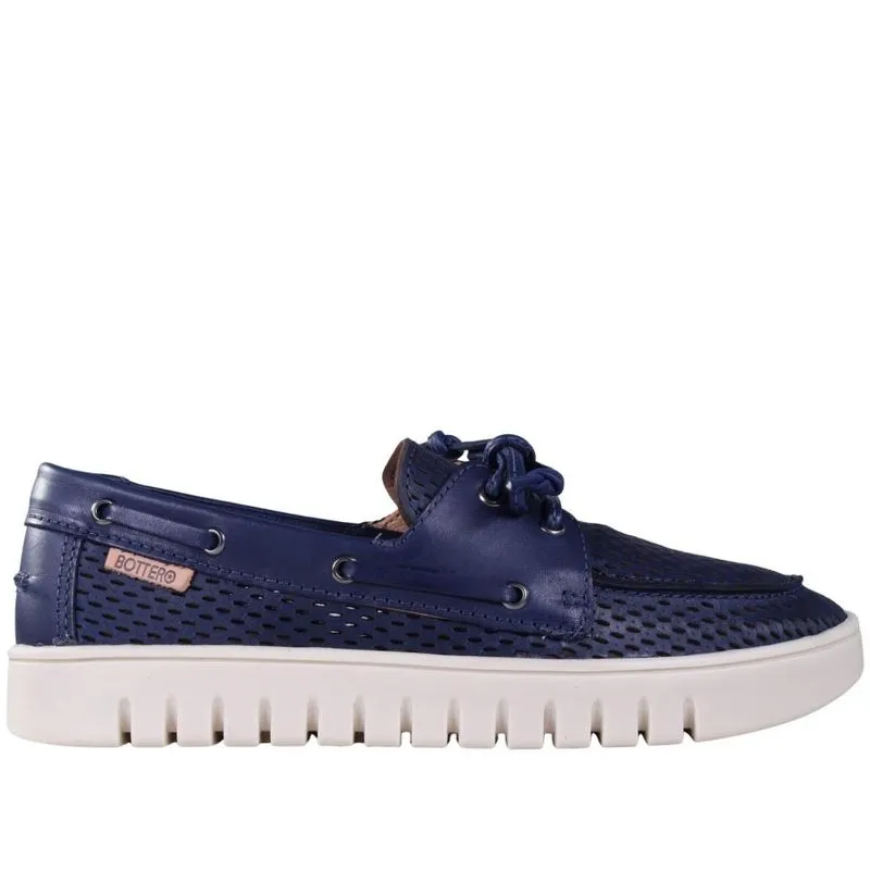 Tênis Feminino Bottero em Couro com Recortes 372606 Azul 34