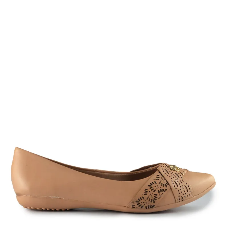Sapatilha Bottero Feminina 378501 COURO BROWN SUGAR 38