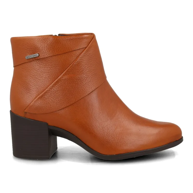 Bota Bottero Cano Baixo Couro Caramelo Feminina 33