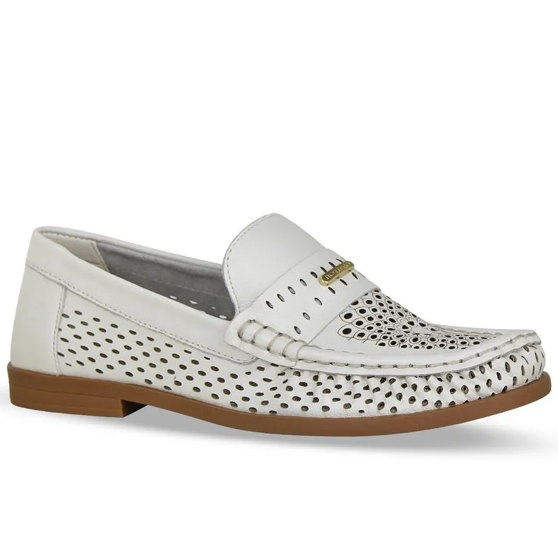 Sapato Couro Napa Toscana Off White 34