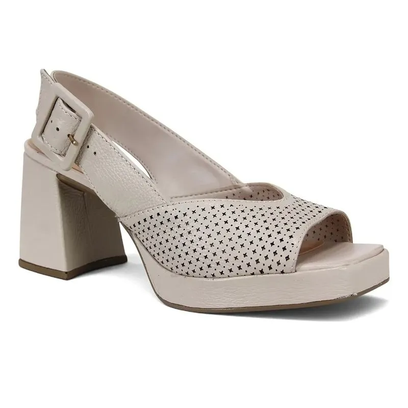 Sandália Feminina Bottero Couro Burnish Bege 382503-3 36 / Bege