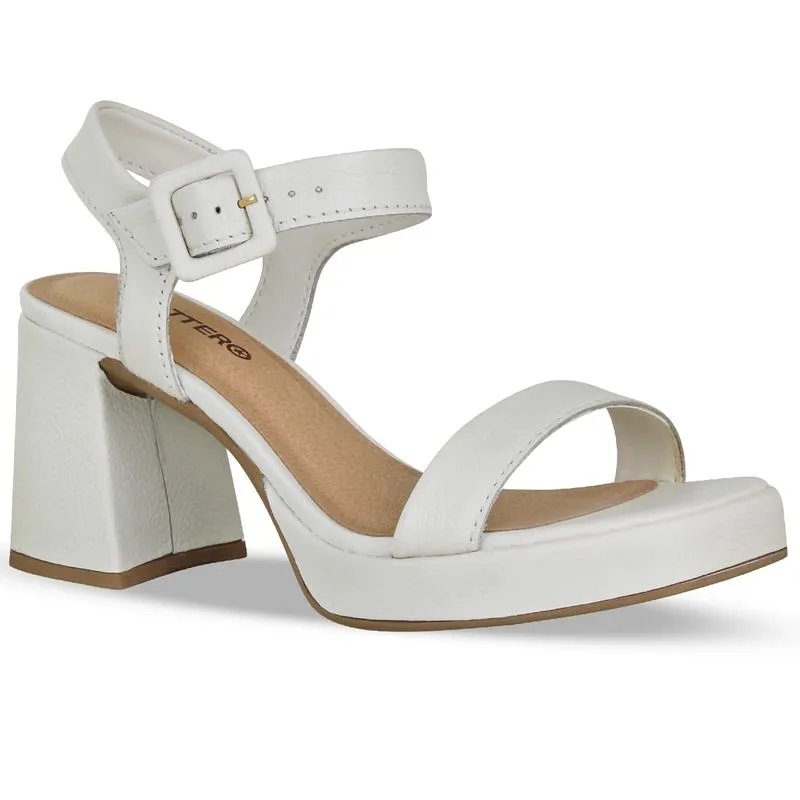 Sandália Couro Burnish Off White 37