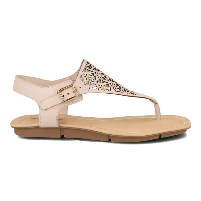 Sandália Bottero Rasteira Couro Feminina Off White 38