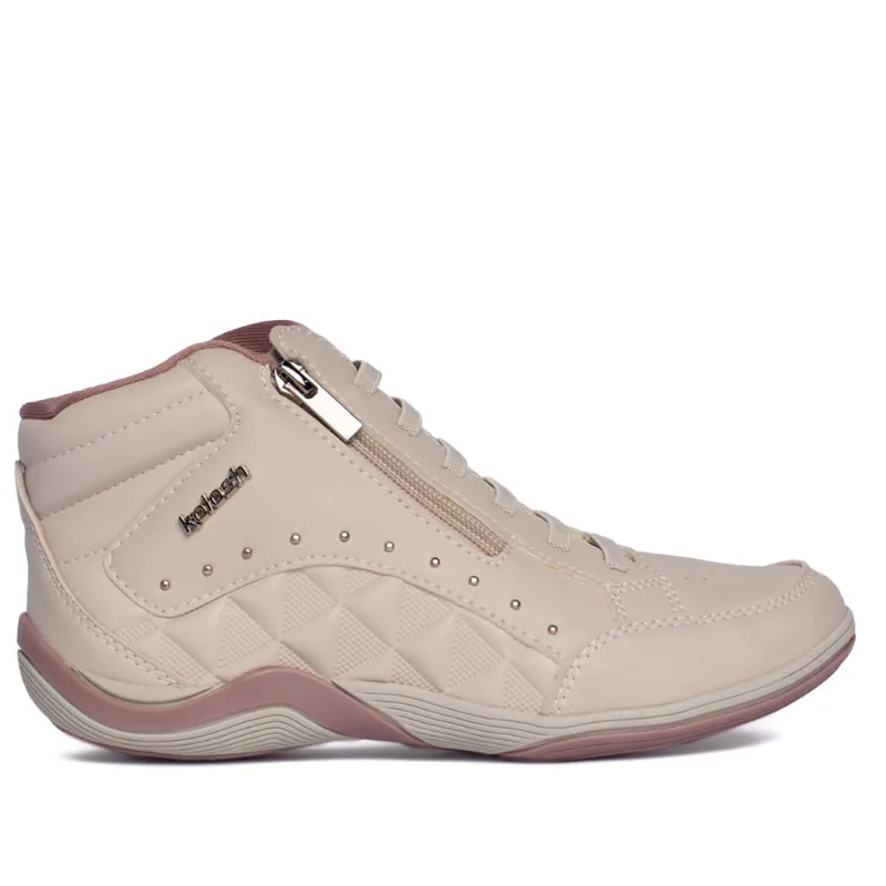 Tênis Feminino Kolosh Almeria Cano Alto Bege - 36