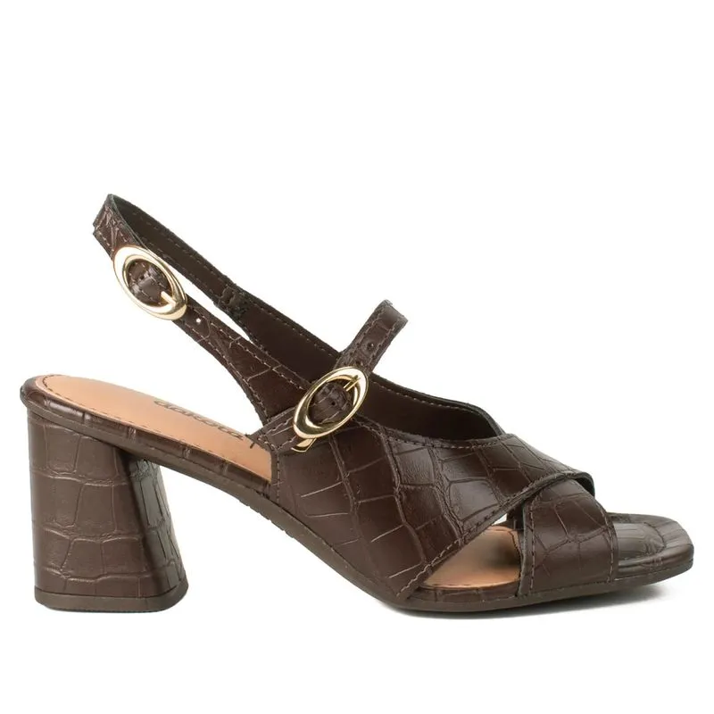 Sandália Feminina Dakota Salto Grosso Croco - 35