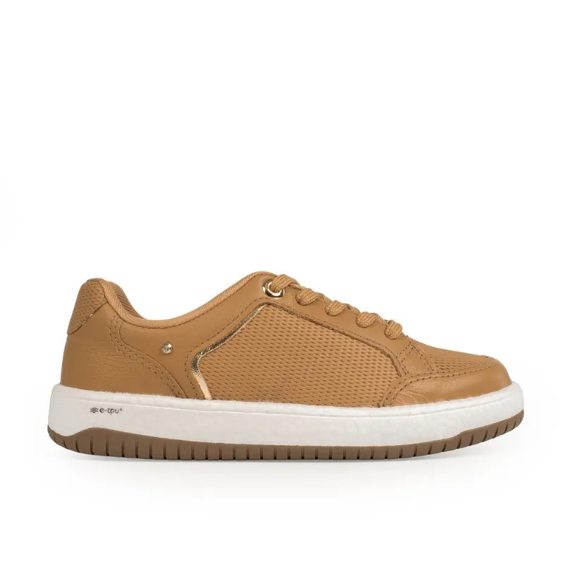 Tênis Kolosh Float Casual em Couro Caramelo 35