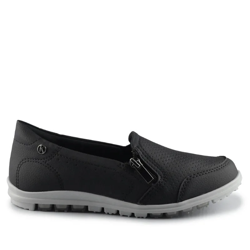 Tênis Casual Kolosh Feminino Slip On C0529 01 CENTURY PRETO 36