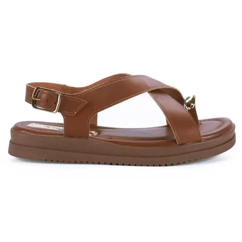 Sandália Plataforma Mississipi Casual Feminina Marrom 37